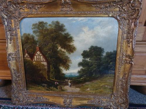 17e eeuws romantisch olieverf., Antiek en Kunst, Kunst | Schilderijen | Klassiek, Ophalen