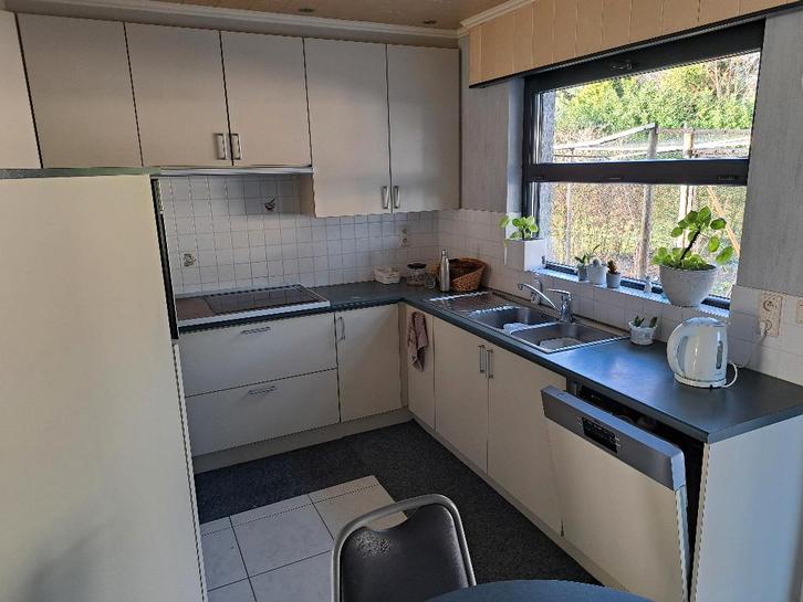 Keuken compleet, Huis en Inrichting, Keuken | Complete keukens, Gebruikt, U-keuken, Crème, Hout, Hoogglans of Gelakt, Ophalen