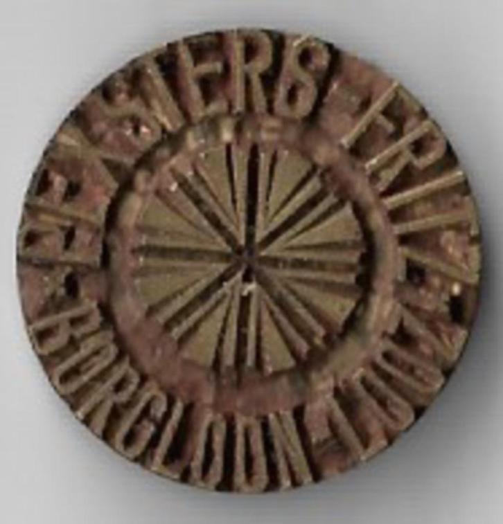 Unieke oude stempel PEXSTERS - FRITZ  *BORGLOON-LOOZ*, Verzamelen, Biermerken, Ophalen of Verzenden