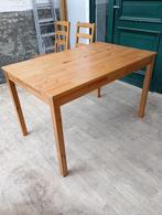 Table de cuisine en bois avec chaises, 100 à 150 cm, Quatre personnes, Enlèvement ou Envoi, Comme neuf
