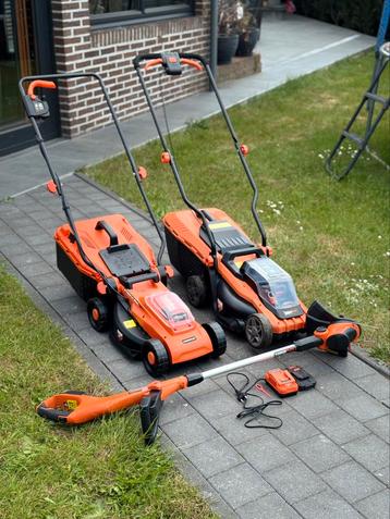 2 tondeuse a gazon 1 coupe bordure 1 chargeur 1 batterie, Tuin en Terras, Grasmaaiers, Ophalen, Accu-grasmaaier, Zo goed als nieuw