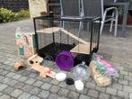 Hamsterkooi met toebehoren, Dieren en Toebehoren, Ophalen, Kooi, Gebruikt, 60 tot 90 cm