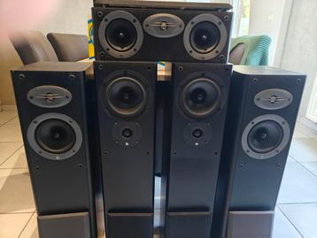 Celestion/Kef 5.0 luidsprekers, met Yahama AV amp gratis  beschikbaar voor biedingen