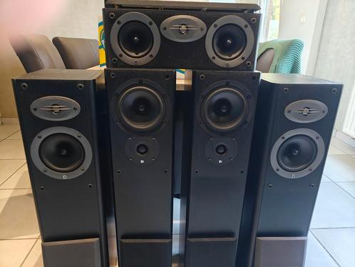 Celestion/Kef 5.0 luidsprekers, met Yahama AV amp gratis, Audio, Tv en Foto, Luidsprekerboxen, Zo goed als nieuw, Surroundset zonder subwoofer