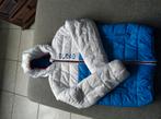 Warme winterjas wit en blauw maat 140, Ophalen