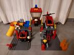 Lego Duplo brandweerkazerne, met voertuig, helikopter, ..., Ophalen of Verzenden, Duplo