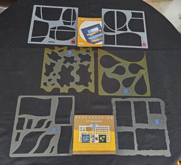 6 sjablonen + 2 voorbeeldenboekjes (serie 3), Hobby en Vrije tijd, Scrapbooking, Ophalen of Verzenden, Zo goed als nieuw, Frame of Mal