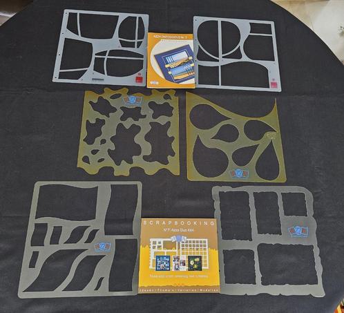 6 sjablonen + 2 voorbeeldenboekjes (serie 3), Hobby en Vrije tijd, Scrapbooking, Zo goed als nieuw, Frame of Mal, Scrap, Ophalen of Verzenden