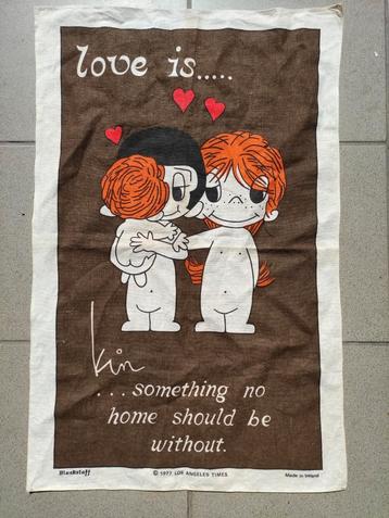 LIEFDE IS...  HANDDOEK UIT 1977 beschikbaar voor biedingen