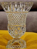 Vintage diamantgeslepen kristalvaas, Ophalen of Verzenden, Huis en Inrichting
