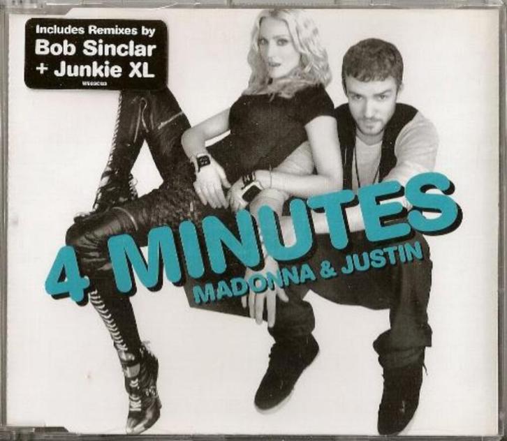 MADONNA - JUSTIN TIMBERLAKE 4 MINUTES - 3 TRACK CD SINGLE, Cd's en Dvd's, Cd Singles, Zo goed als nieuw, Pop, 1 single, Maxi-single
