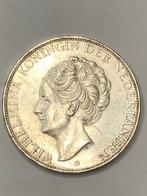 Munt zilver Nederl 2 1/2 gulden Wilhelmina 1933 GROF HAAR, Zilver, Ophalen of Verzenden, Koningin Wilhelmina, Losse munt