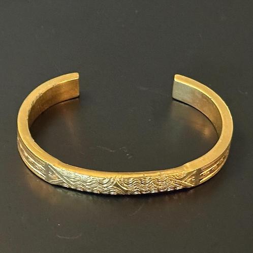 Bracelet doré à l’or fin, Handtassen en Accessoires, Armbanden, Zo goed als nieuw, Zilver, Goud, Ophalen