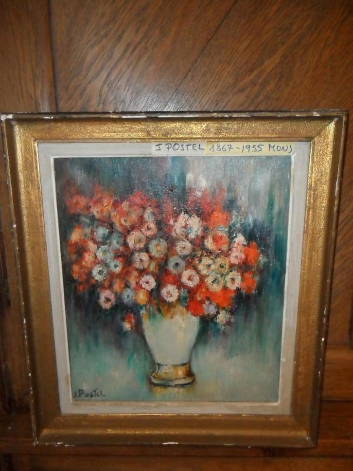 huile sur toile de Jules Postel ( Mons1867 - Uccle 1955), Antiek en Kunst, Kunst | Schilderijen | Klassiek, Ophalen of Verzenden