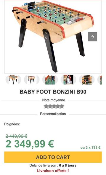 Baby-foot Bonzini B90