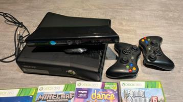 XBOX 360 met kinect en 7 games disponible aux enchères