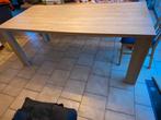 Moderne houten tafel/Houten moderne woontafel, Ophalen, Gebruikt, 50 tot 100 cm, Vijf personen of meer