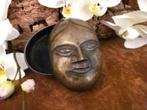 Unieke oude bronzen facebox uit India, Ophalen of Verzenden, Nieuw, Hindoe