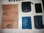 Set van 5 leren portemonnee, etui en kaarthouder, Handtassen en Accessoires, Ophalen of Verzenden, Zo goed als nieuw, Leder