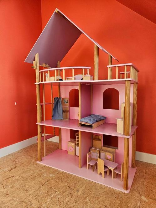 Houten poppenhuis, Kinderen en Baby's, Speelgoed | Poppenhuizen, Gebruikt, Poppenhuis, Ophalen