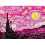 Diamond painting roze nacht 30x40cm, Verzenden, Nieuw, Knutselwerk