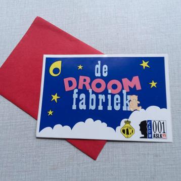 De Droomfabriek. Vintagesticker. beschikbaar voor biedingen