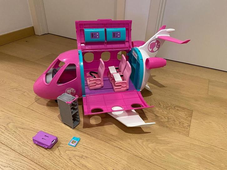 Avion Barbie – Grand modèle – Très bon état + accessoires, Kinderen en Baby's, Speelgoed | Overig, Zo goed als nieuw, Jongen of Meisje
