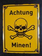 Emaile bord Achtung Minen, Verzamelen, Militaria | Algemeen, Ophalen of Verzenden, Overige soorten, Overige typen