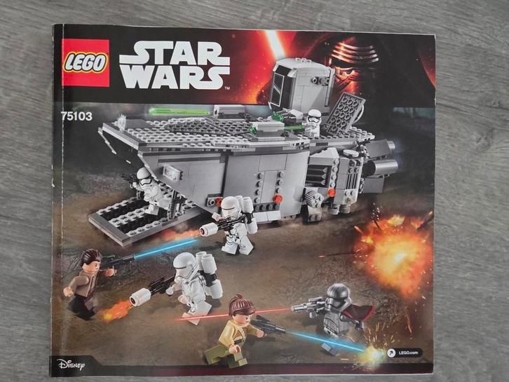 Lego Star Wars 75103 Transporter van de eerste bestelling, Verzamelen, Star Wars, Zo goed als nieuw, Ophalen of Verzenden