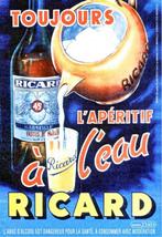 Panneau pub en métal Ricard Pastis 4 - rétro vintage mancave, Enlèvement ou Envoi, Comme neuf, Panneau publicitaire