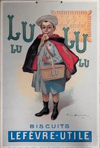 zeer oude winkelreclame Koekjes LU, Enlèvement, Comme neuf, Panneau publicitaire