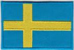 Zweden vlag stoffen opstrijk patch embleem #1, Verzenden, Nieuw