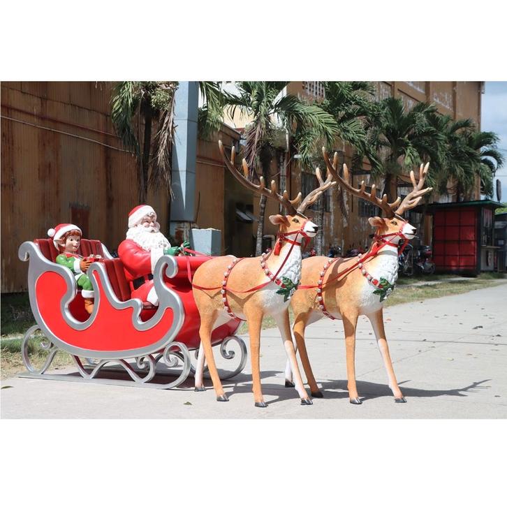 Ensemble complet pour quatuor en traîneau - Taille réelle, Divers, Noël, Neuf, Enlèvement