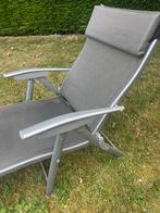 2 verstelbare ligzetels, Jardin & Terrasse, Chaises longues, Enlèvement, Comme neuf, Aluminium, Réglable