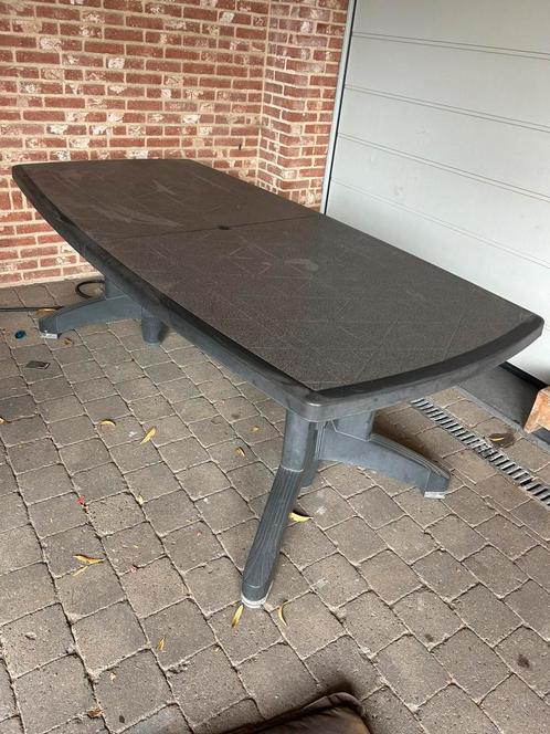 Tuintafel pvc Hartman prestige met regelbare poten, Tuin en Terras, Tuintafels, Gebruikt, Rechthoekig, Kunststof, Ophalen