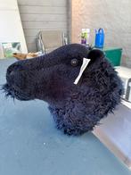 Peluchen knuffel schaap - dierenkop om op te hangen, Ophalen of Verzenden, Zo goed als nieuw