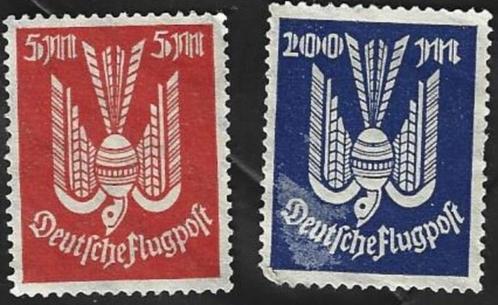 2 Postzegels Duitse Rijk 1923 Houten duif (DR 42), Postzegels en Munten, Postzegels | Europa | Duitsland, Postfris, Duitse Keizerrijk