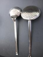 Soeplepel en schuimspaan in inox, Ophalen of Verzenden, Zo goed als nieuw, Los bestek, Inox of Chroom