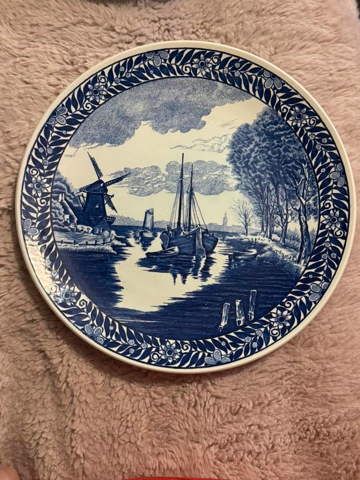 Delft Boch sierbord – blauw-wit decor, 29 cm, Antiek en Kunst, Antiek | Wandborden en Tegels, Ophalen