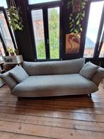 Grijsblauwe driezit zetel, Huis en Inrichting, Zetels | Zetels en Chaises Longues, Ophalen, 100 tot 125 cm, Driepersoons, Zo goed als nieuw
