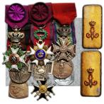 🚨TRES RARE : BARETTE 9 MÉDAILLES BELGES + EPAULETTES - WW1, Envoi, Armée de terre, Ruban, Médaille ou Ailes