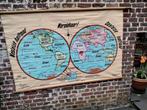 Zeer   oude      wereldkaart, Antiek en Kunst, Antiek | Schoolplaten, Ophalen