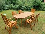 Herlag vintage tuinset, Tuin en Terras, Tuinsets en Loungesets, Ophalen, 6 zitplaatsen, Zo goed als nieuw, Tuinset