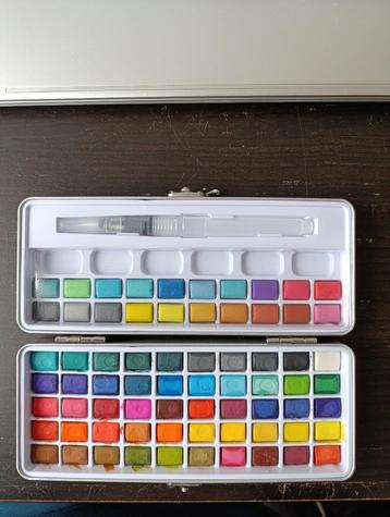 Palette d aquarelle action 