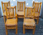 Vintage bamboe rotan eetkamer/tuinstoelen uit de jaren 70, Tuin en Terras, Ophalen, Zo goed als nieuw, Rotan