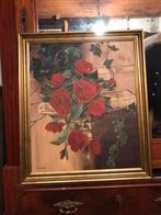 Schilderij op doek, olieverf, bloementafereel, Ophalen