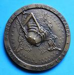 Bronzen plak ~~ Union Minière  du Haut Katanga 1906-1956 ~~., Antiquités & Art, Antiquités | Bronze & Cuivre, Bronze, Enlèvement ou Envoi