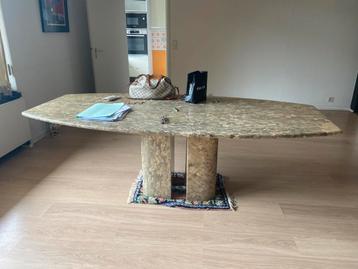 Magnifique table en Marbre 8 personnes, Enlèvement, Comme neuf