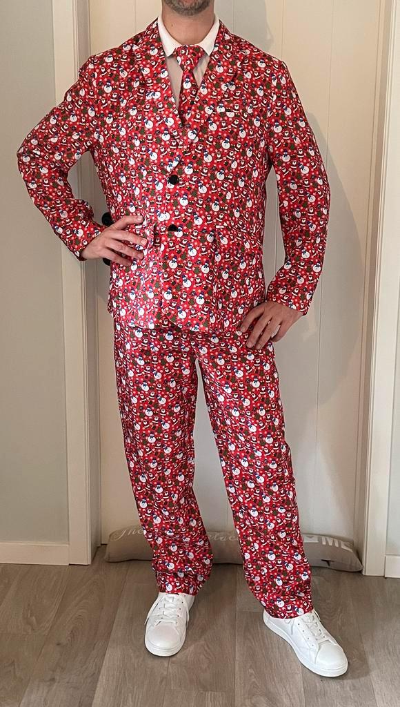 Kerstpak, Kleding | Heren, Carnavalskleding en Feestkleding, Zo goed als nieuw, Ophalen