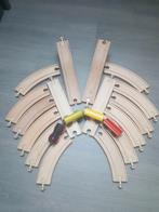 Circuit train en bois 20 pièces, Enfants & Bébés, Autres marques, Enlèvement ou Envoi, Comme neuf, Circuit